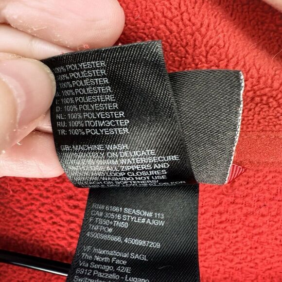 North Face Red 1/4 Zip Fleece Pullover Men’s Size Small - Picture 4 of 4